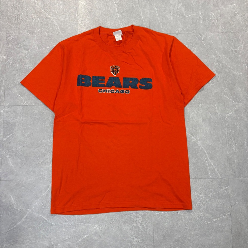 CSA Chicago Bears NFL Graphic T-Shirt Mens Medium Orange Short Sleeve Tee